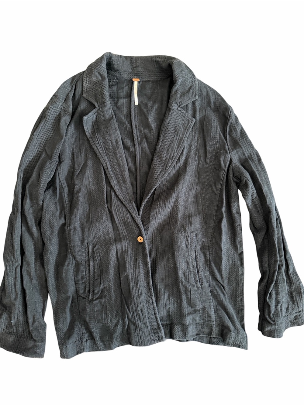 Free People black blazer size medium may fit a large loose fit unstructured